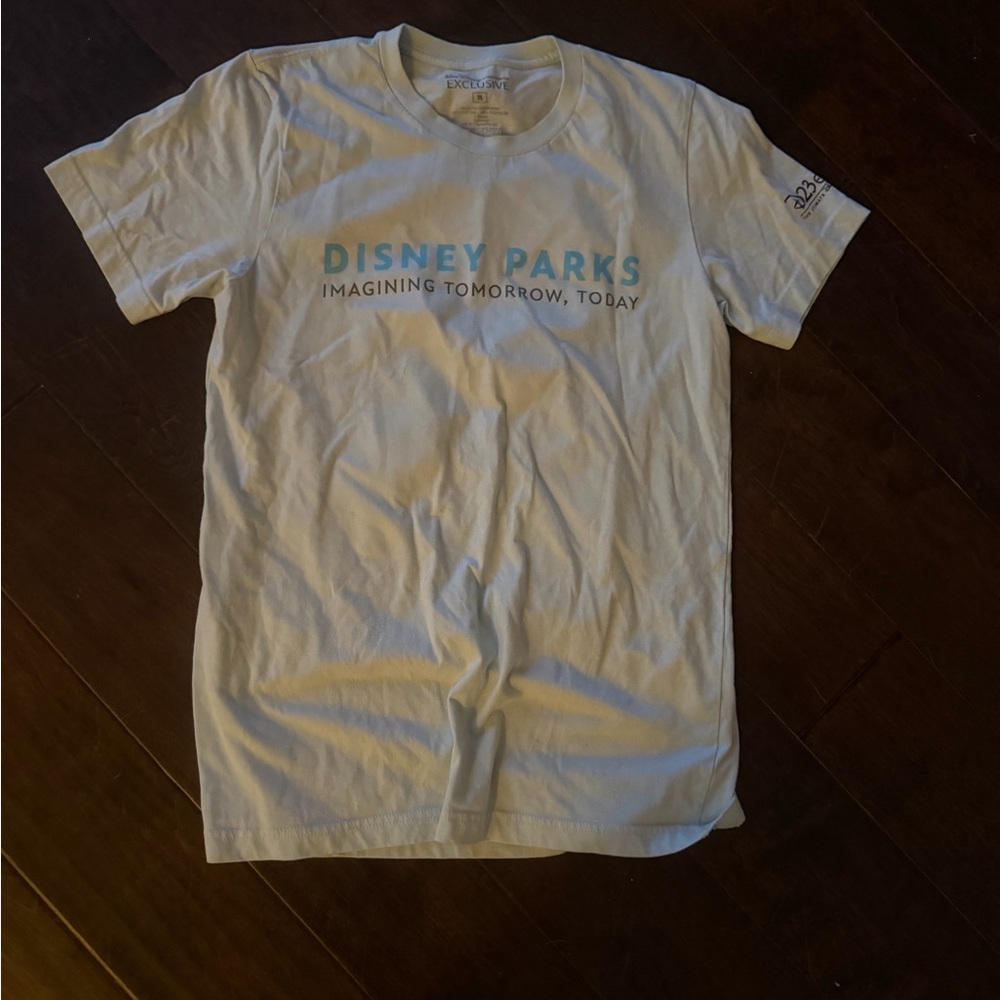 Disney White Tee with Blue Text